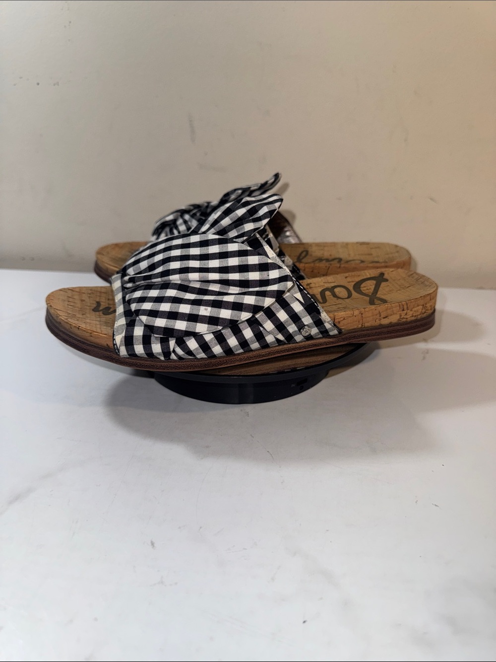 Sam Edelman Gingham Bow Sandals - Women's Size 7M